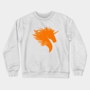 Orange Unicorn Crewneck Sweatshirt